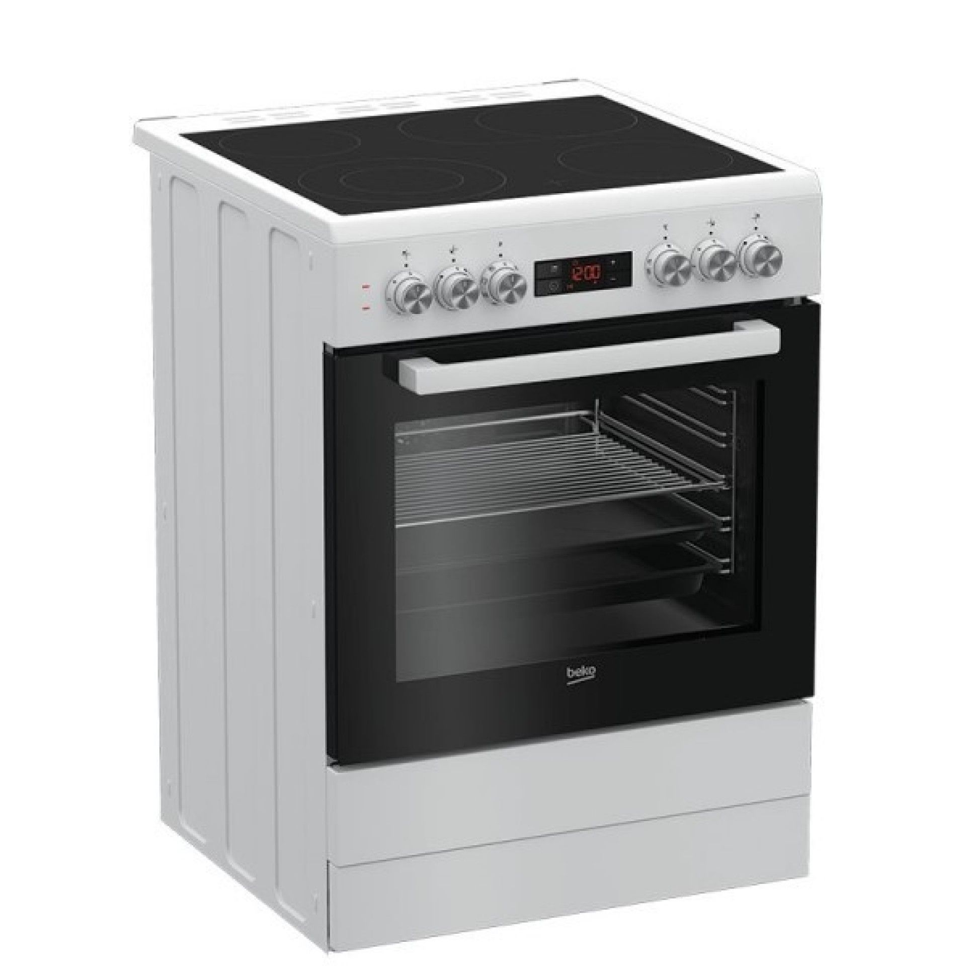 Fogão Vitrocerâmico Beko FSM67320GWS