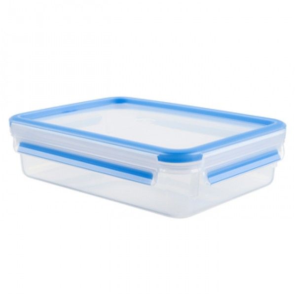 Caixa para conservação de alimentos retangular em plástico 1,2 l azul K3021412