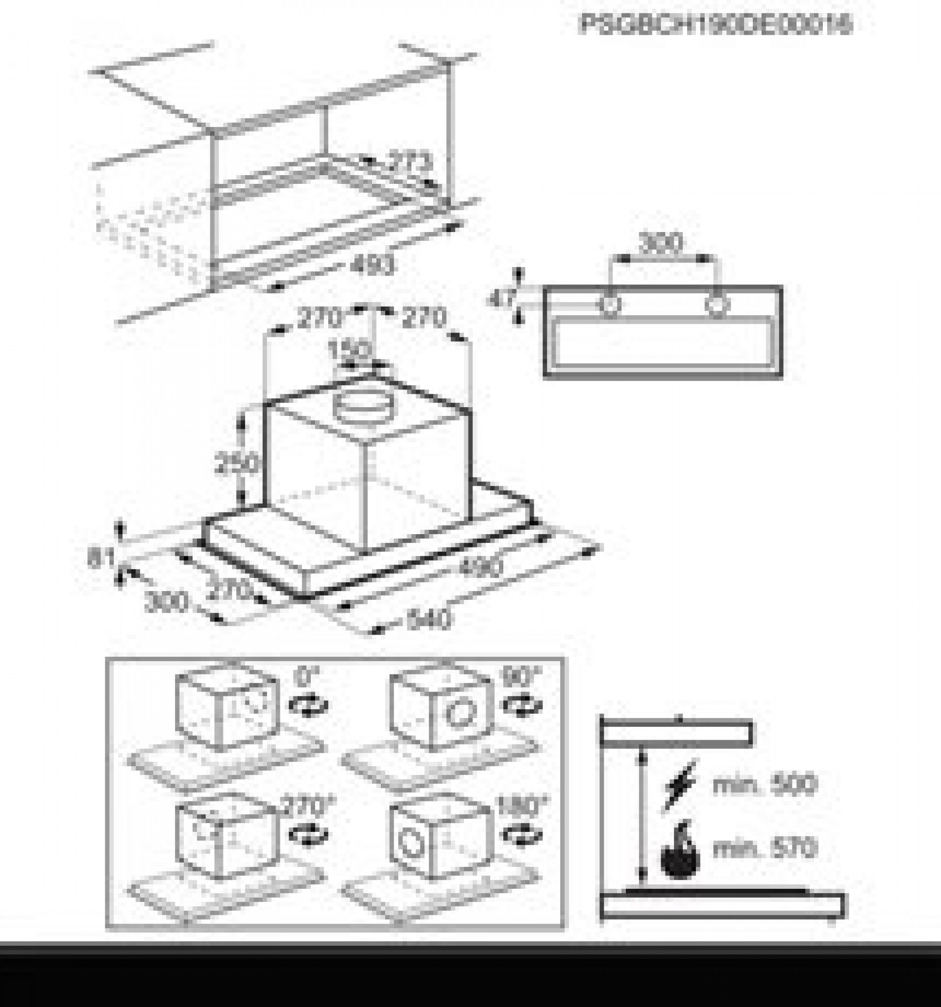 AEG EXAUSTOR DE INTEGRAR DE 54 CM E 54 DB(A) DGE5661HM