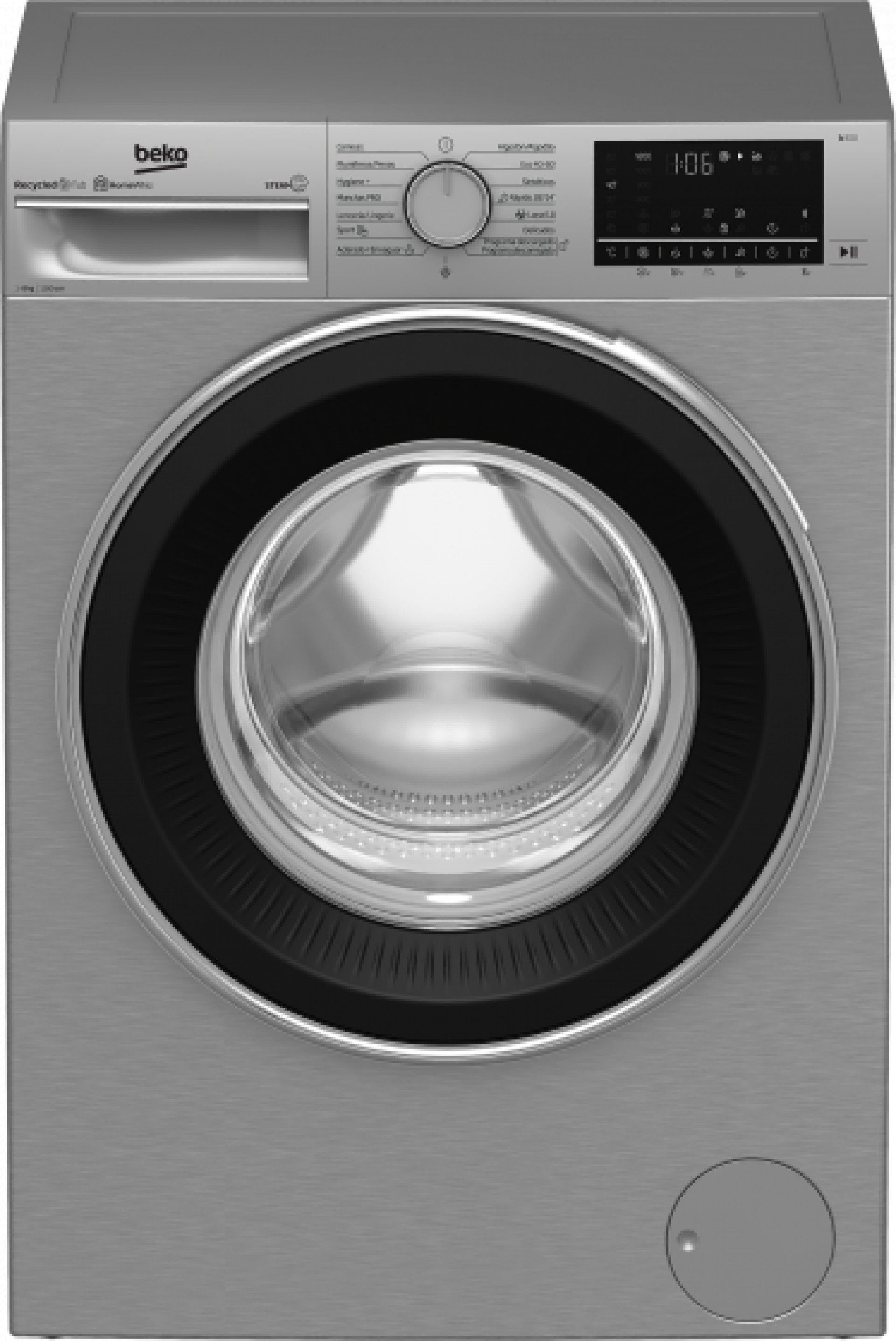 MÁQUINA LAVAR ROUPA 8Kg 1200RPM BEKO - B3WFT58220X