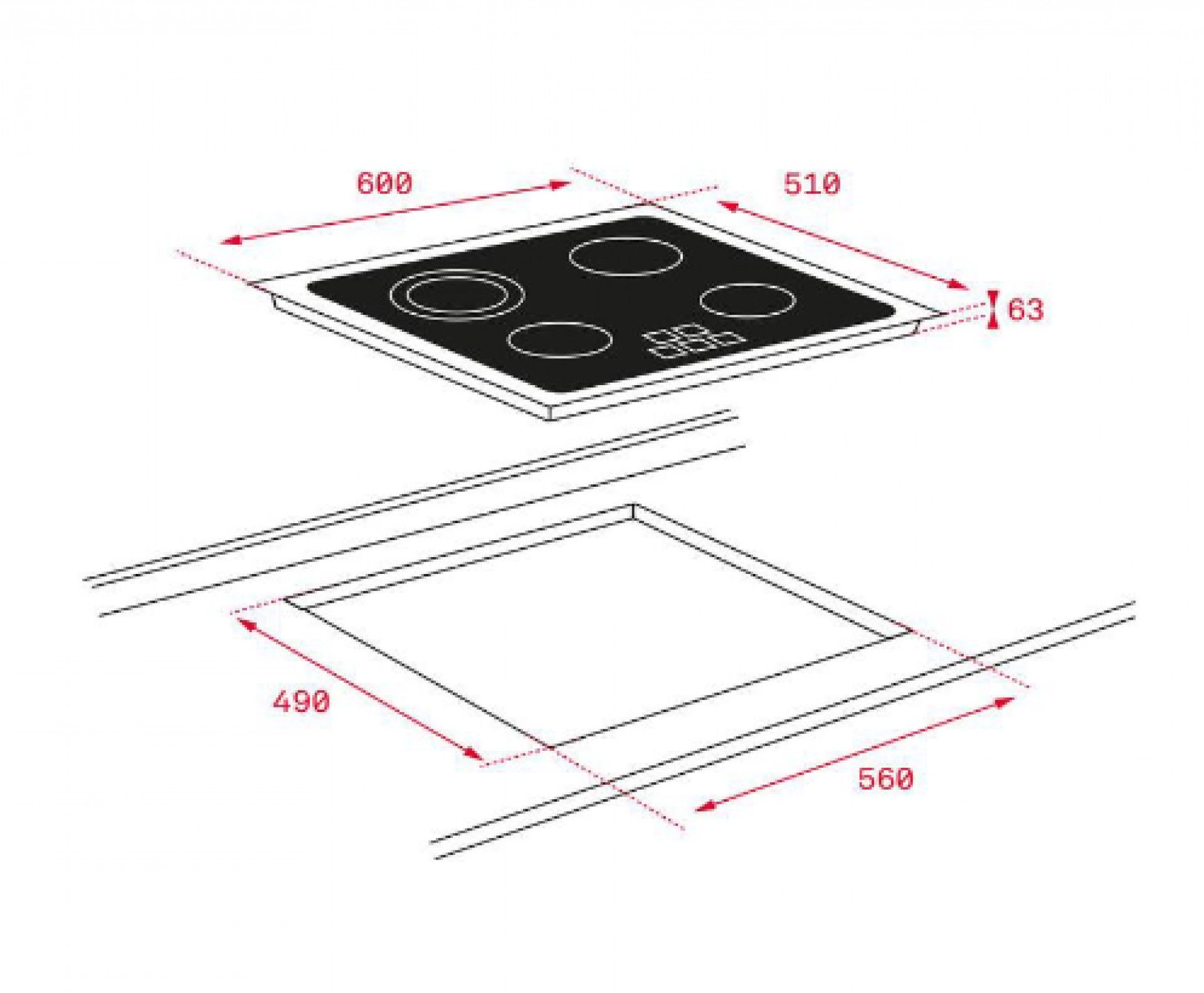 PLACA ENCASTRAR TEKA - TB 6415