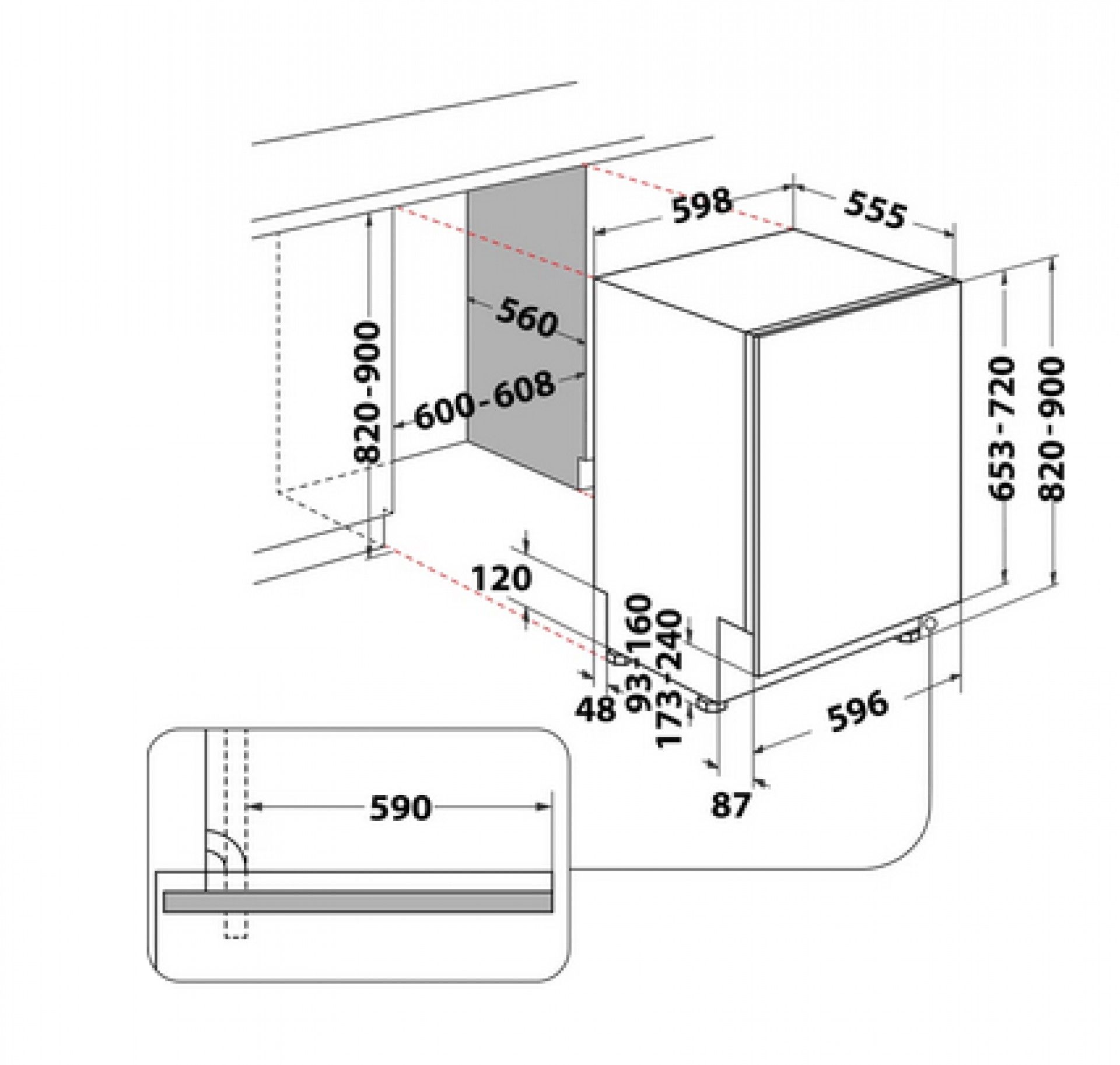 MÁQUINA DE LAVAR LOIÇA HOTPOINT - H2IHD526A