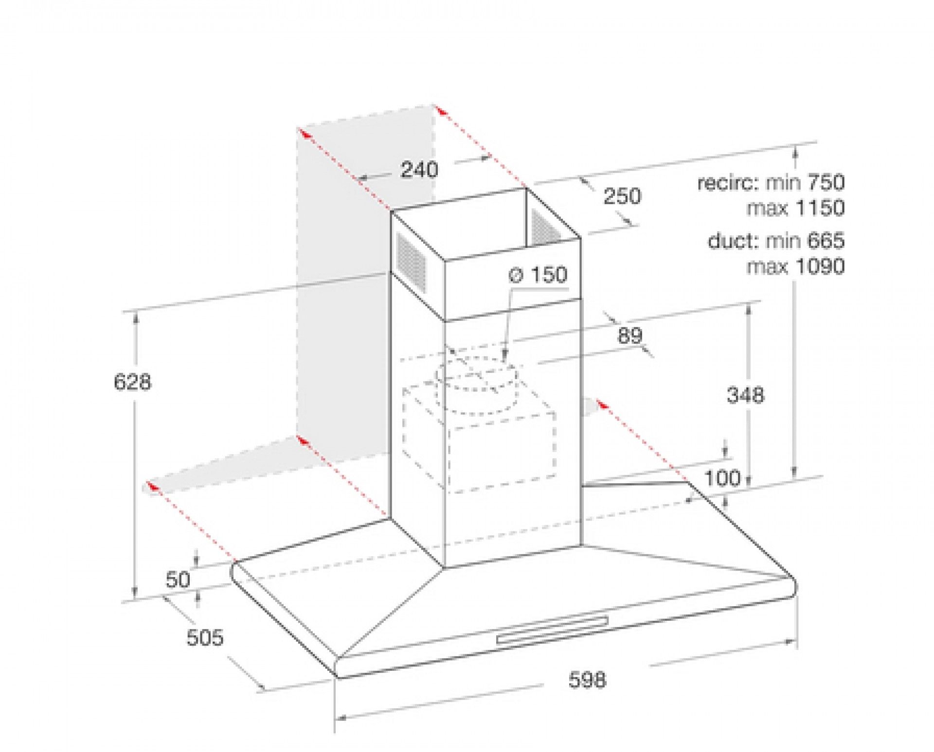 EXAUSTOR DE PAREDE HOTPOINT - HHC 6.7F LT X