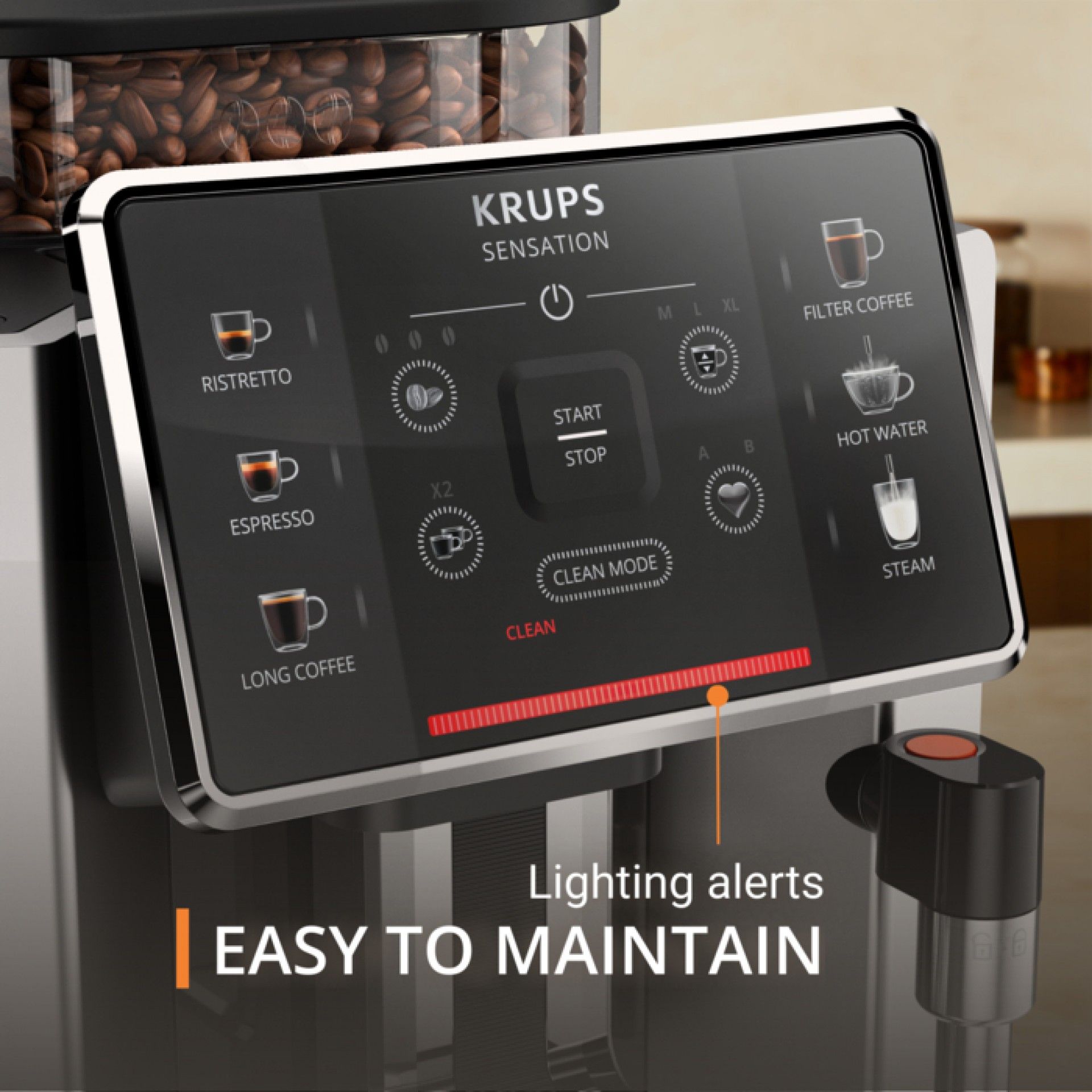 KRUPS MÁQUINA DE CAFÉ AUTOMÁTICA SENSATION C90 EA910E10
