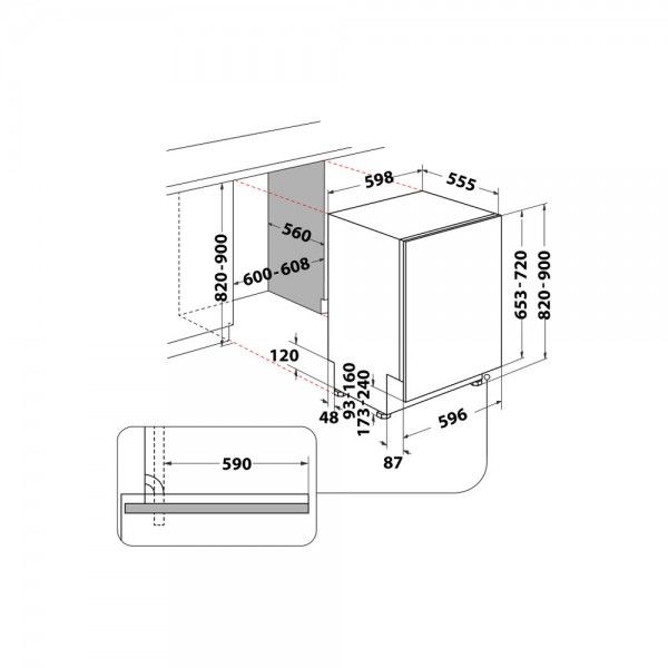 MQ DE LAVAR LOIA DE ENCASTRE HOTPOINT - HIC 3C26 CW