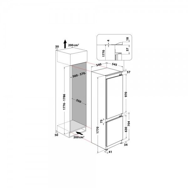 COMBINADO DE ENCASTRE HOTPOINT - HAC18 T312