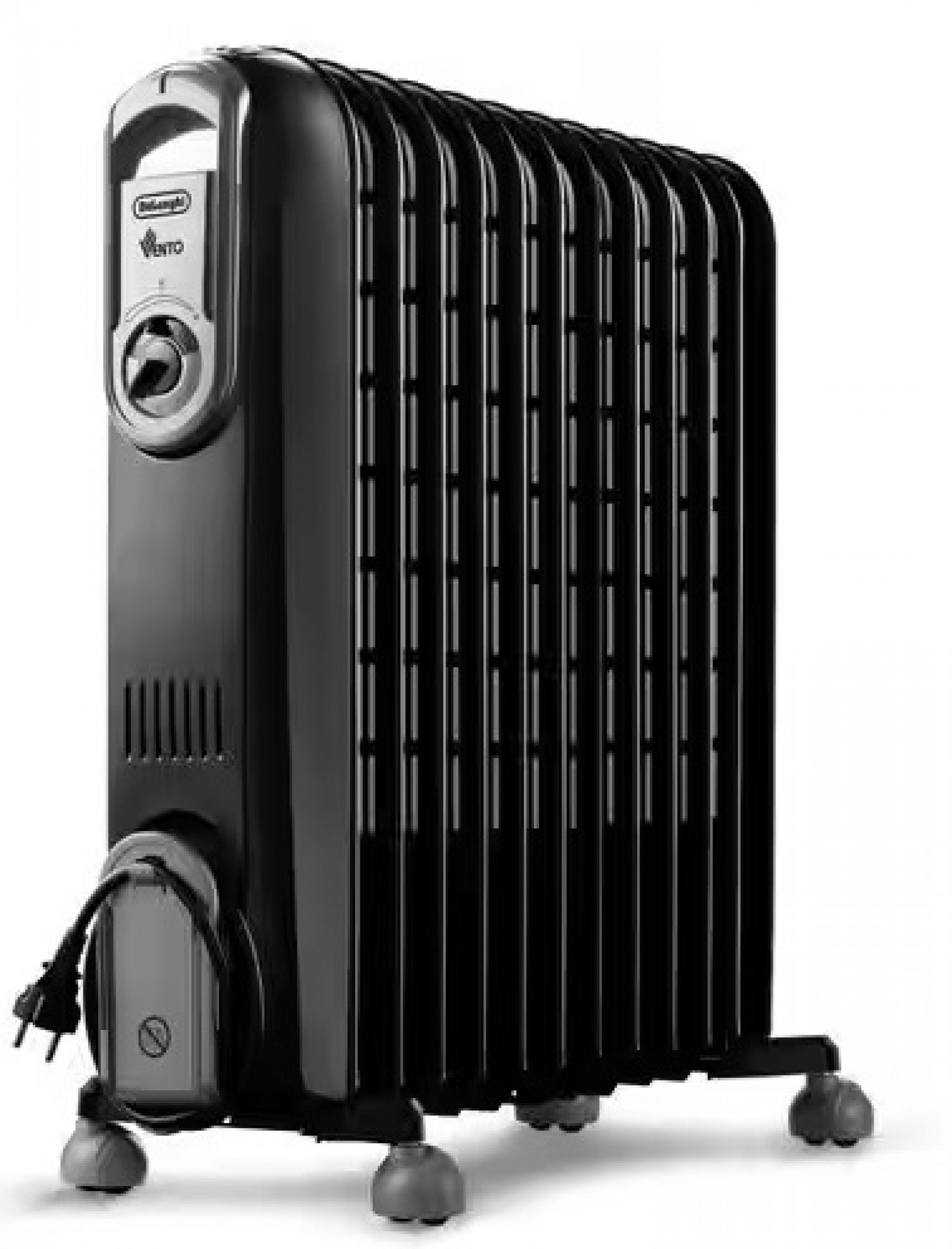 AQUECEDOR OLEO VENTO 2500W PRETO DELONGHI - V551225BG