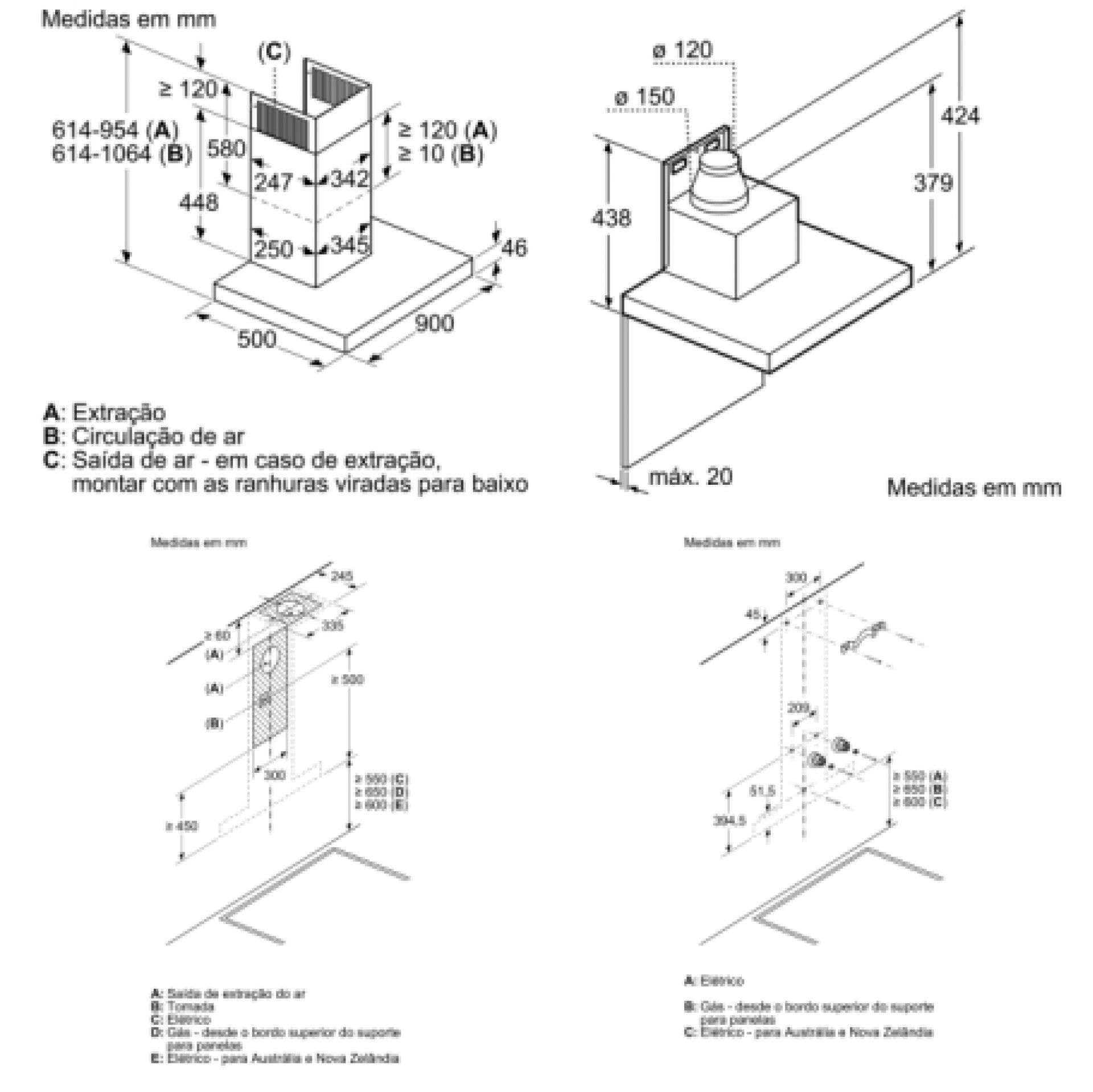 Exaustor Bosch DWB97JP50
