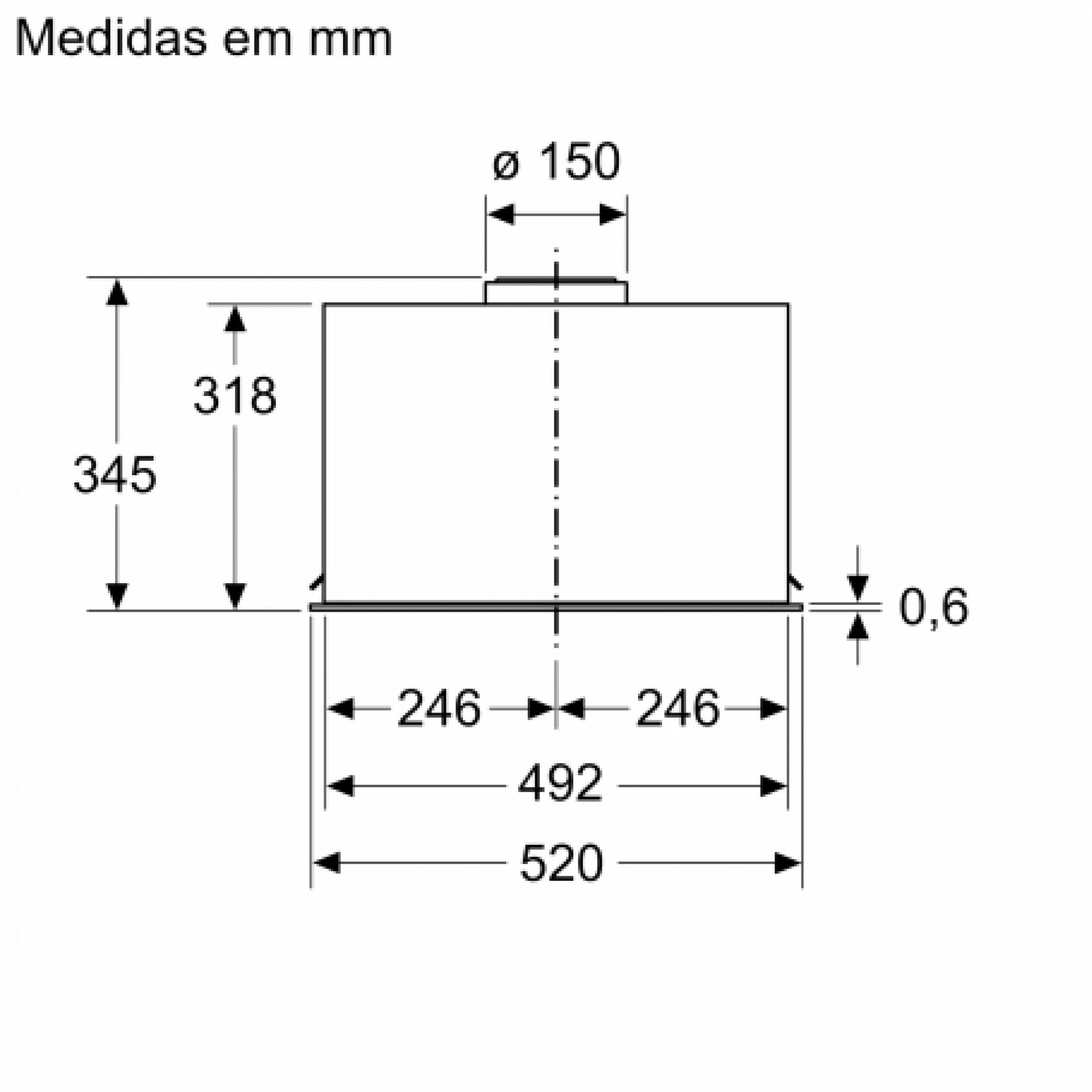 Exaustor Siemens LB57NPC60 52cm Classe A++