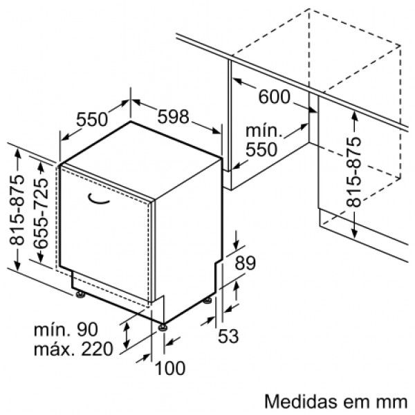 Máquina de Lavar Loiça Bosch SMV4HVX14E 14 Conjuntos Classe C Máquina de Lavar Loiça Bosch SMV4HVX14E 14 Conjuntos Classe C