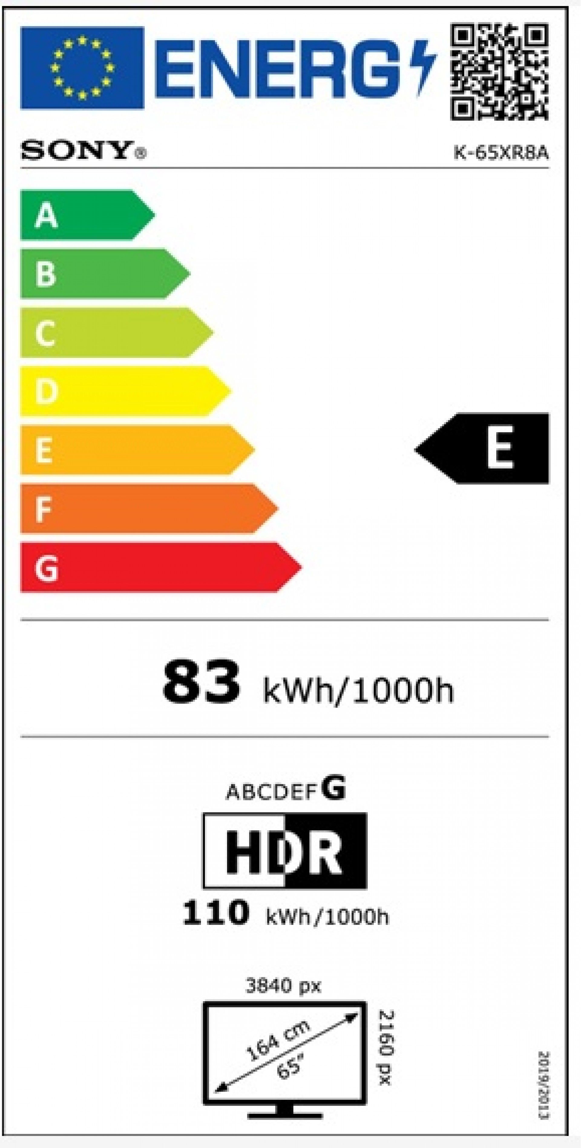 TV 65" Sony BRAVIA 8A K65XR8AB OLED