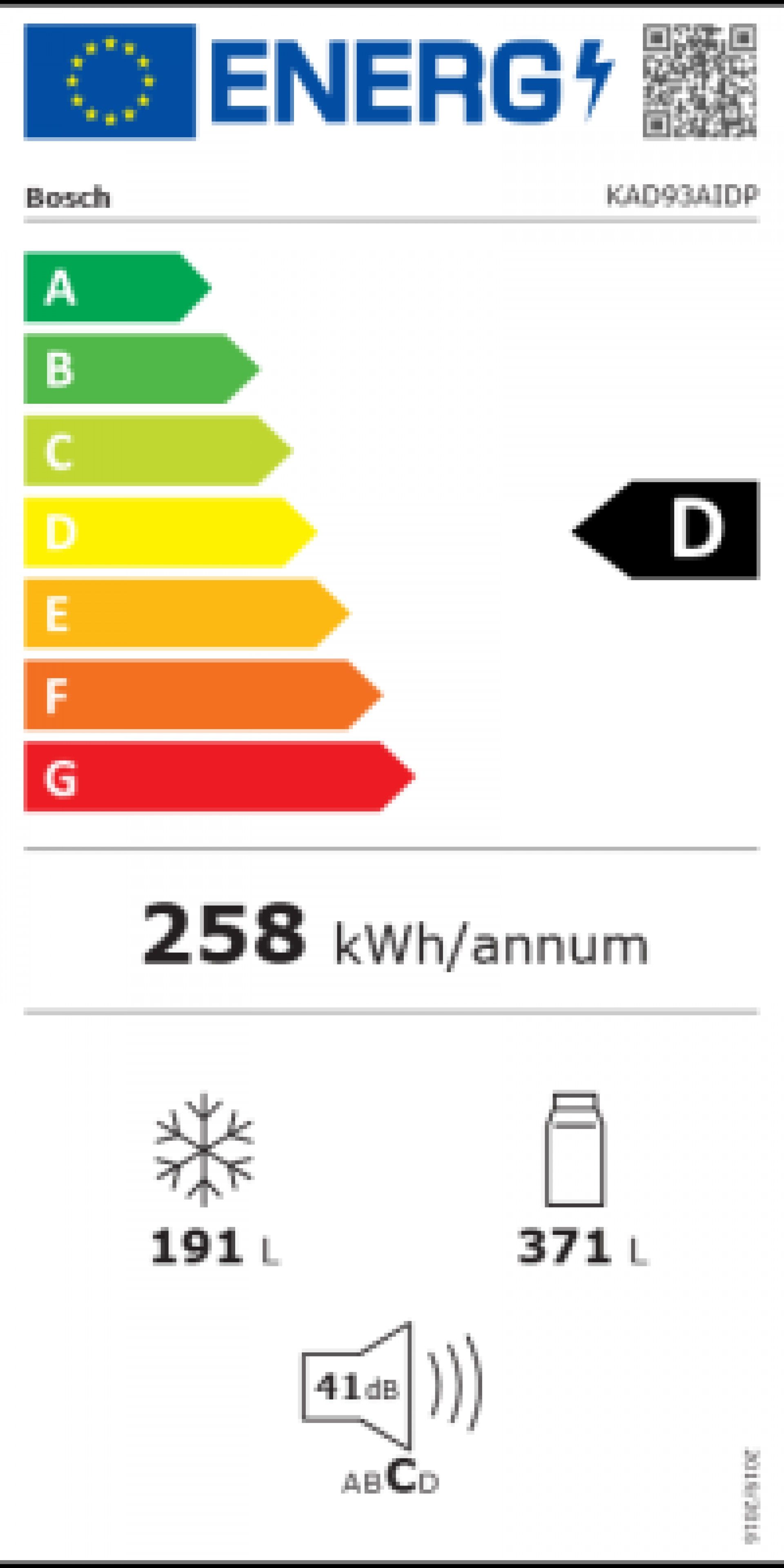Frigorífico Americano Bosch KAD93AIDP 562L