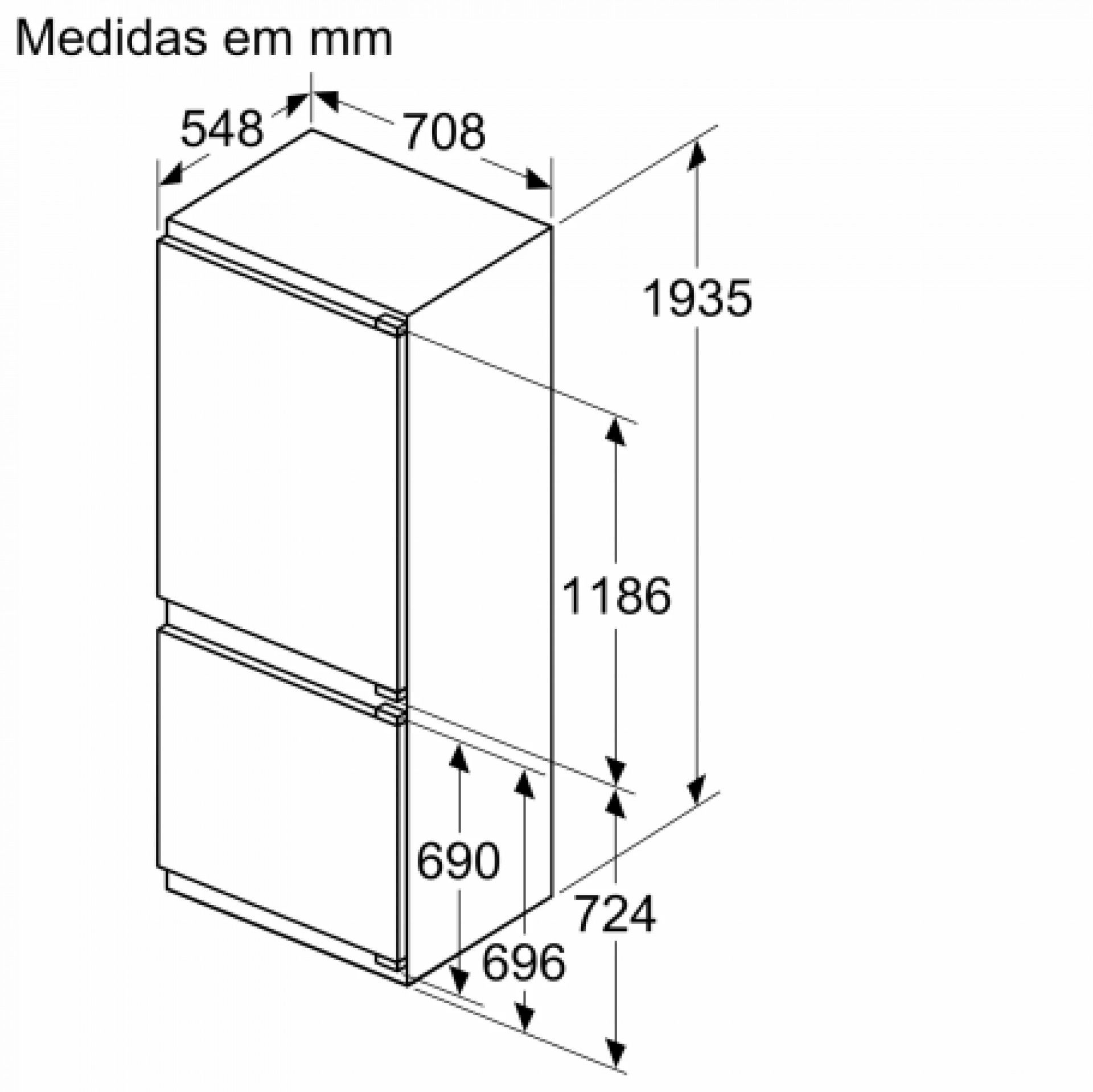 Frigorífico Combinado Bosch KBN96ADD0 382L Classe D