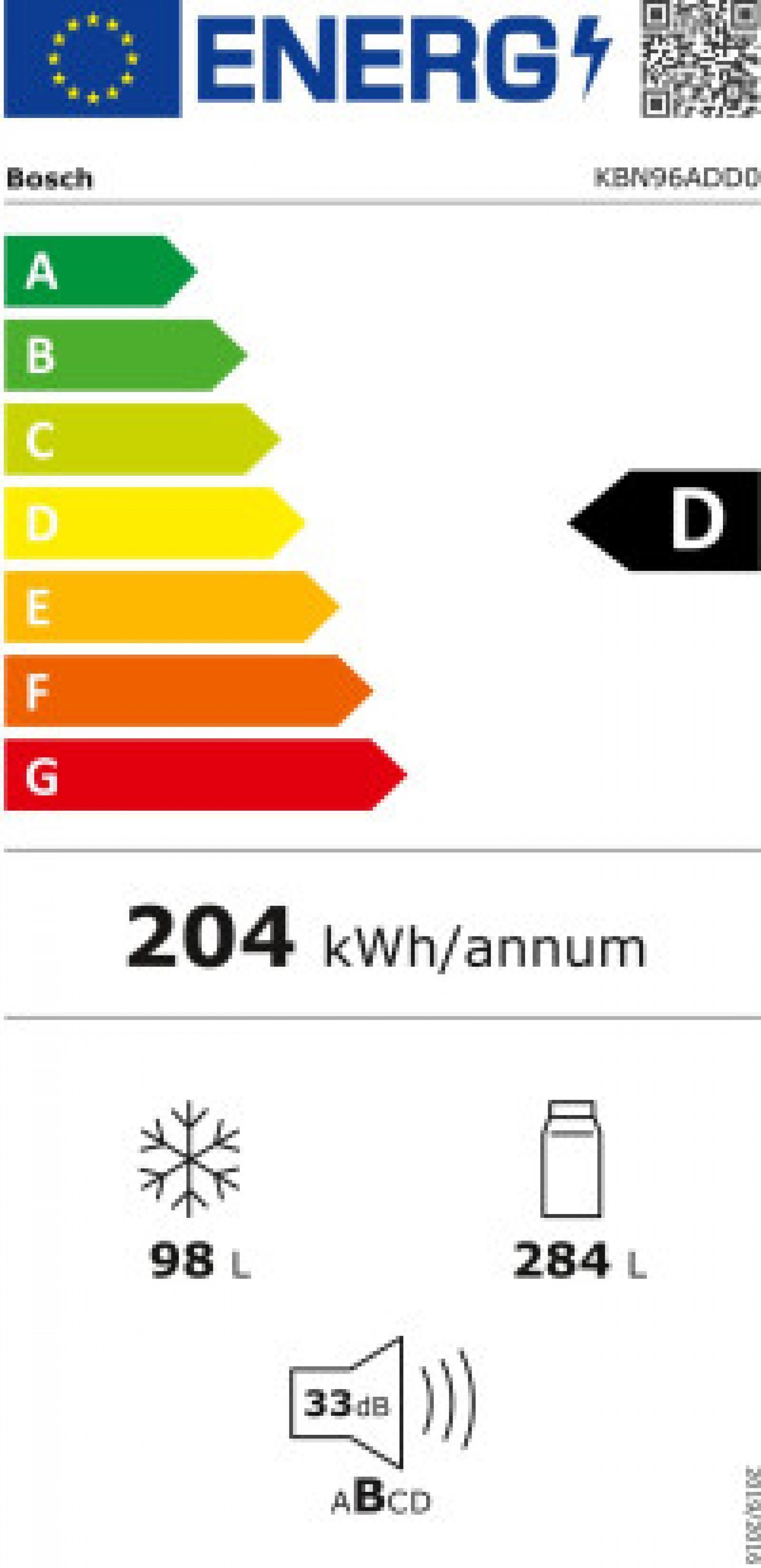 Frigorífico Combinado Bosch KBN96ADD0 382L Classe D