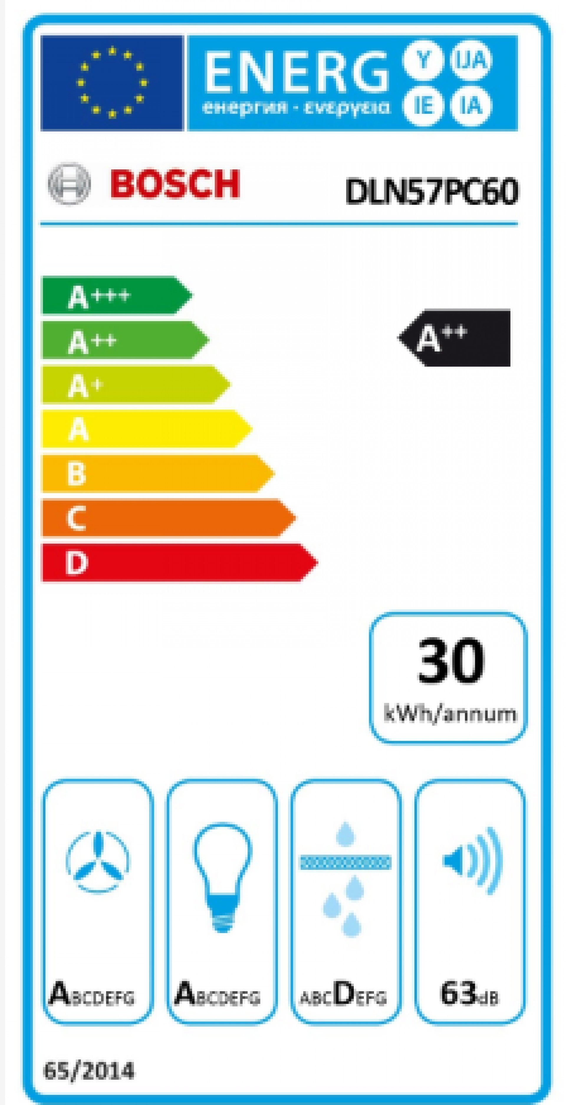 Exaustor Bosch DLN57PC60 52cm Classe A