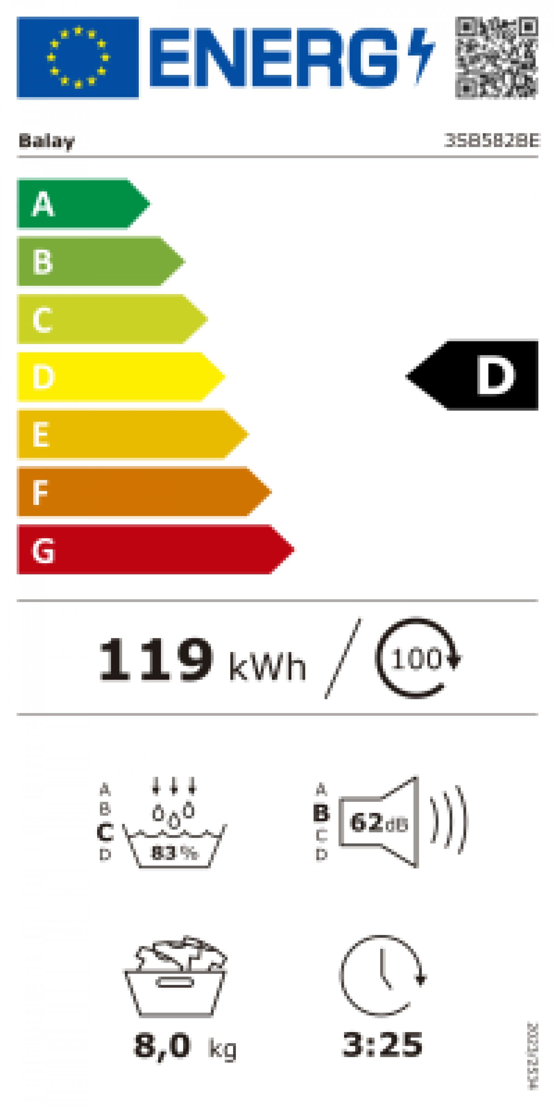 Máquina de Secar Roupa Balay 3SB582BE 8Kg