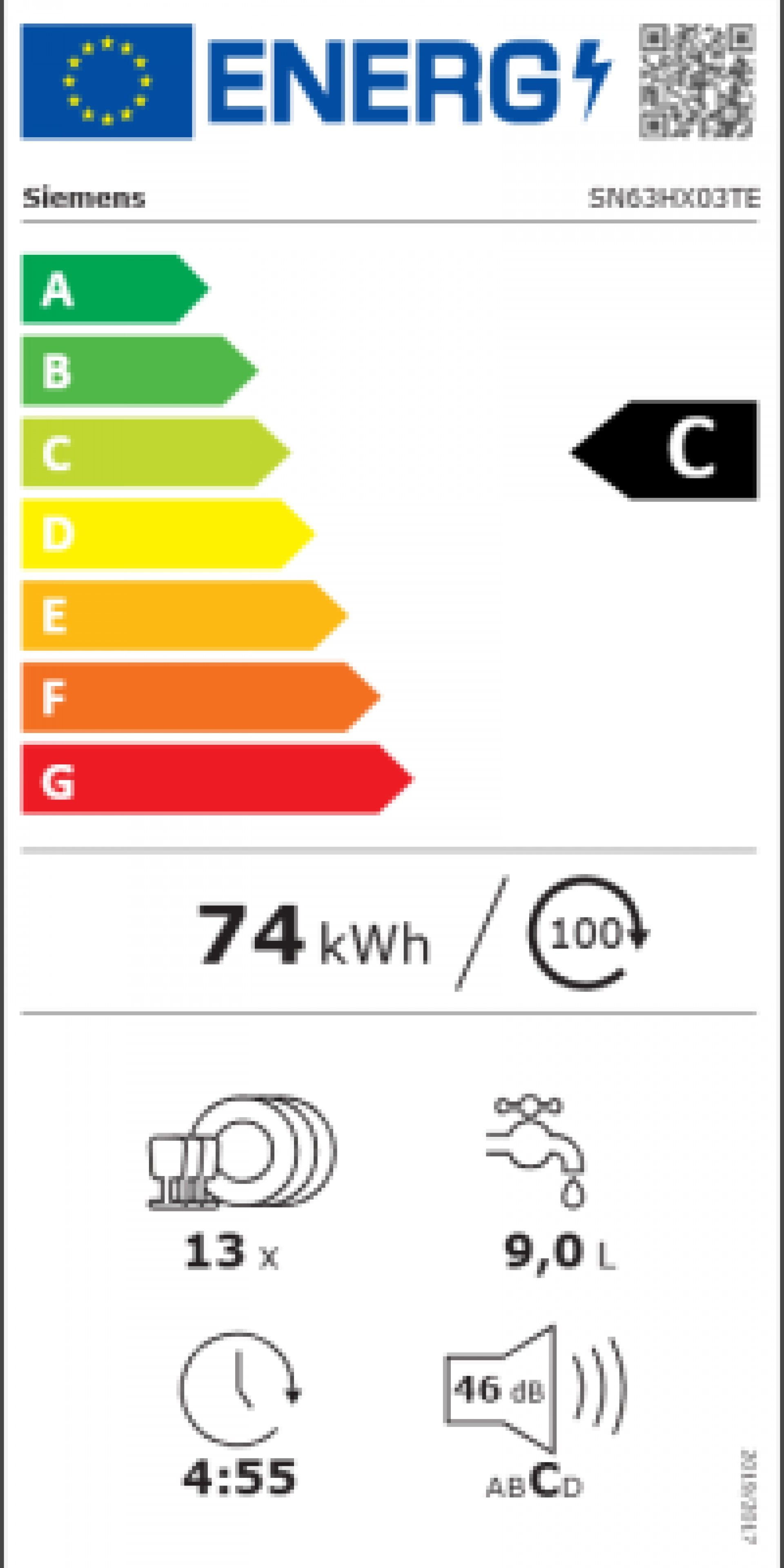 Máquina de Lavar Loiça Bosch SN63HX03TE