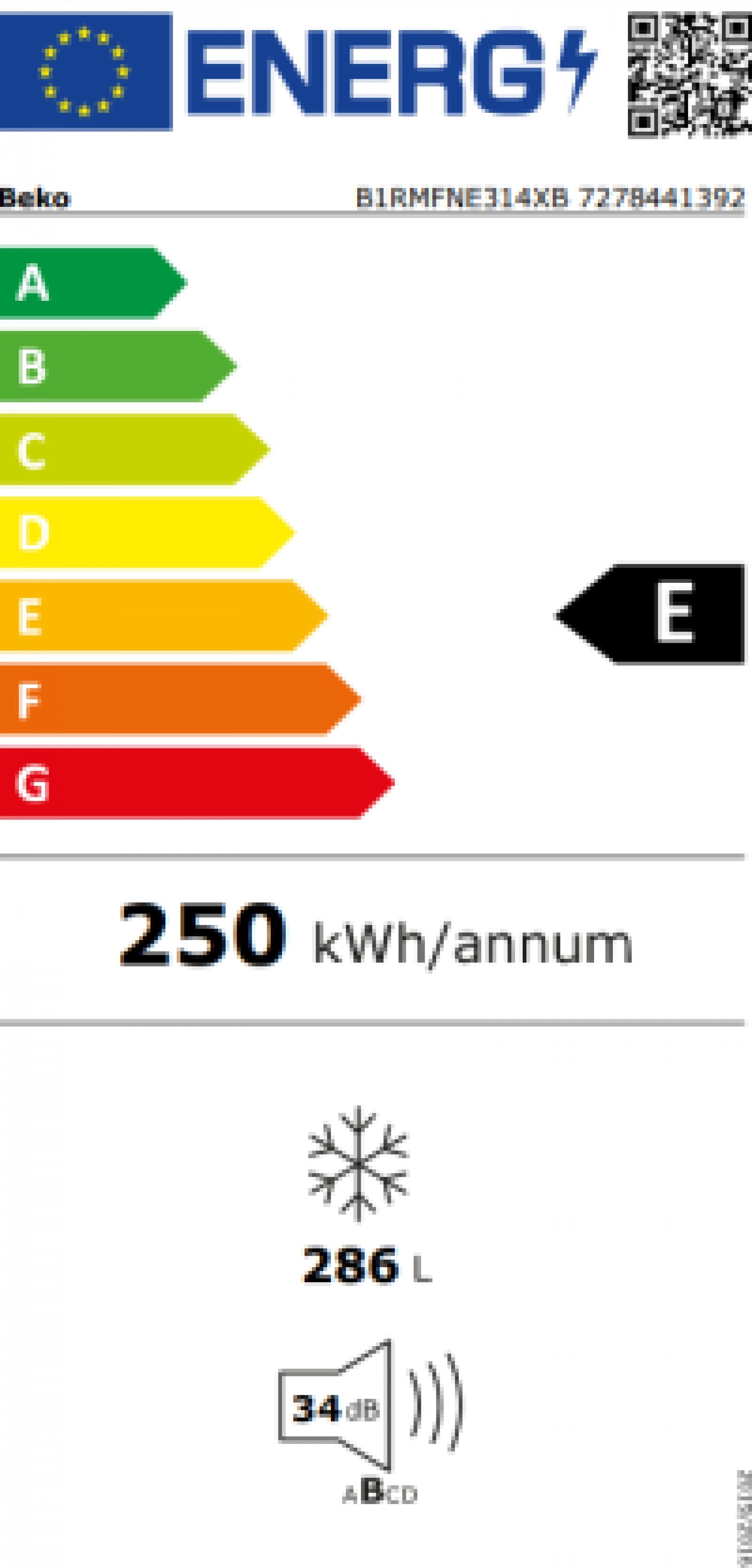 Congelador Vertical Beko B1RMFNE314XB
