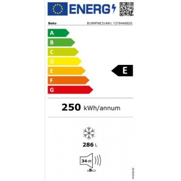 Congelador Vertical Beko B1RMFNE314W1 Congelador Vertical Beko B1RMFNE314W1
