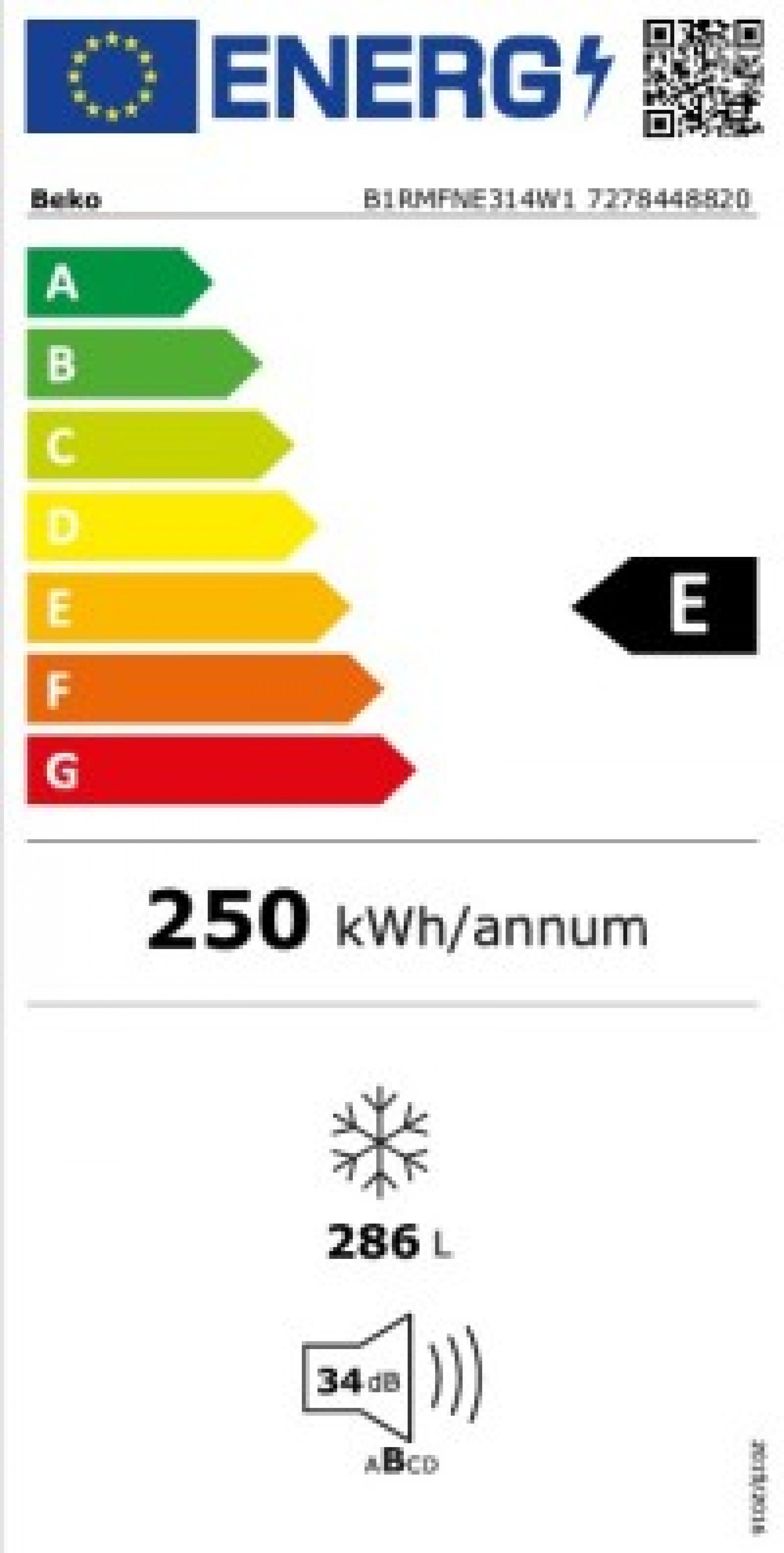 Congelador Vertical Beko B1RMFNE314W1