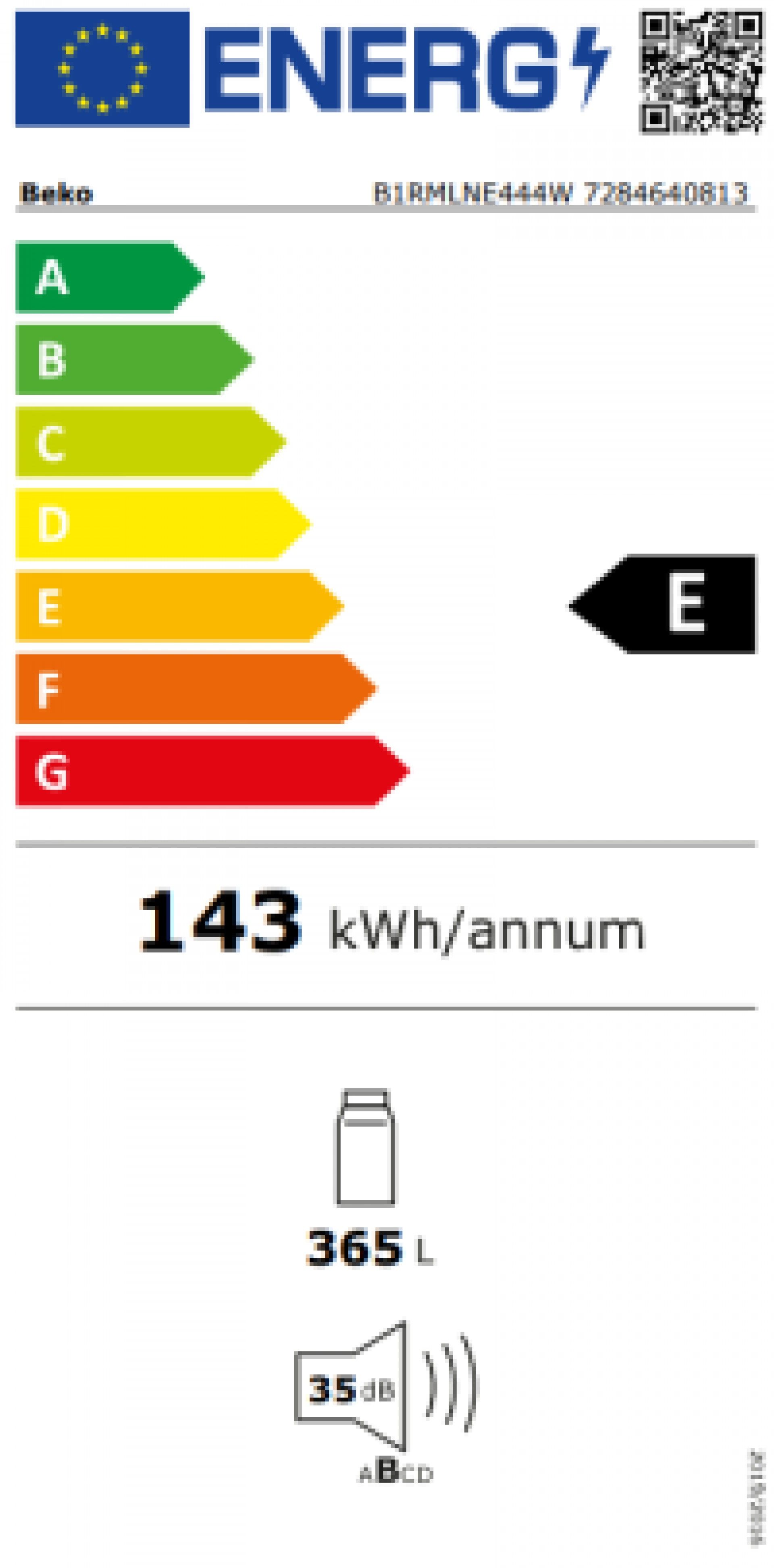Frigorífico Beko B1RMLNE444W