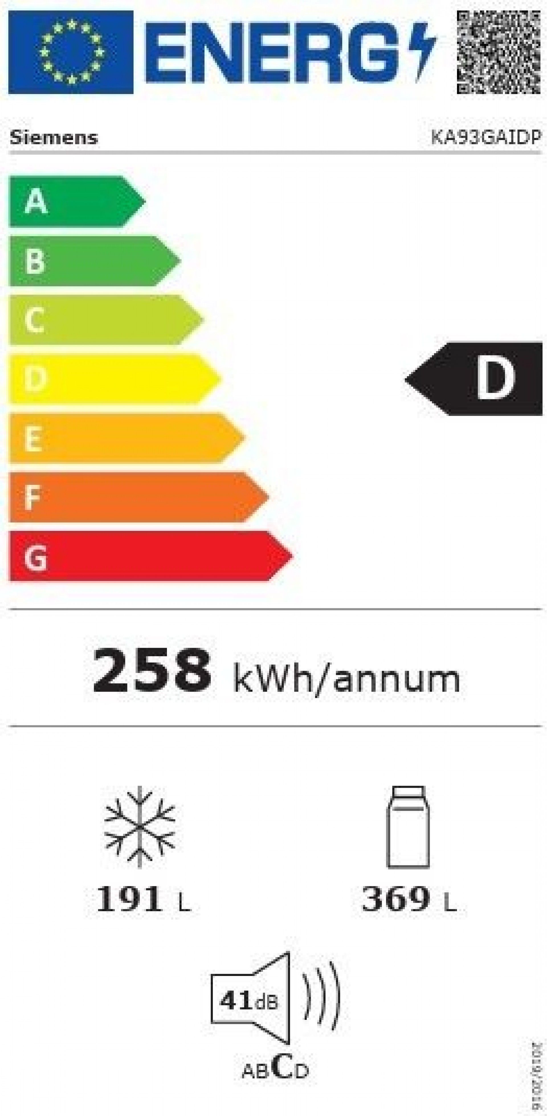 Frigorífico Americano Siemens KA93GAIDP 560L