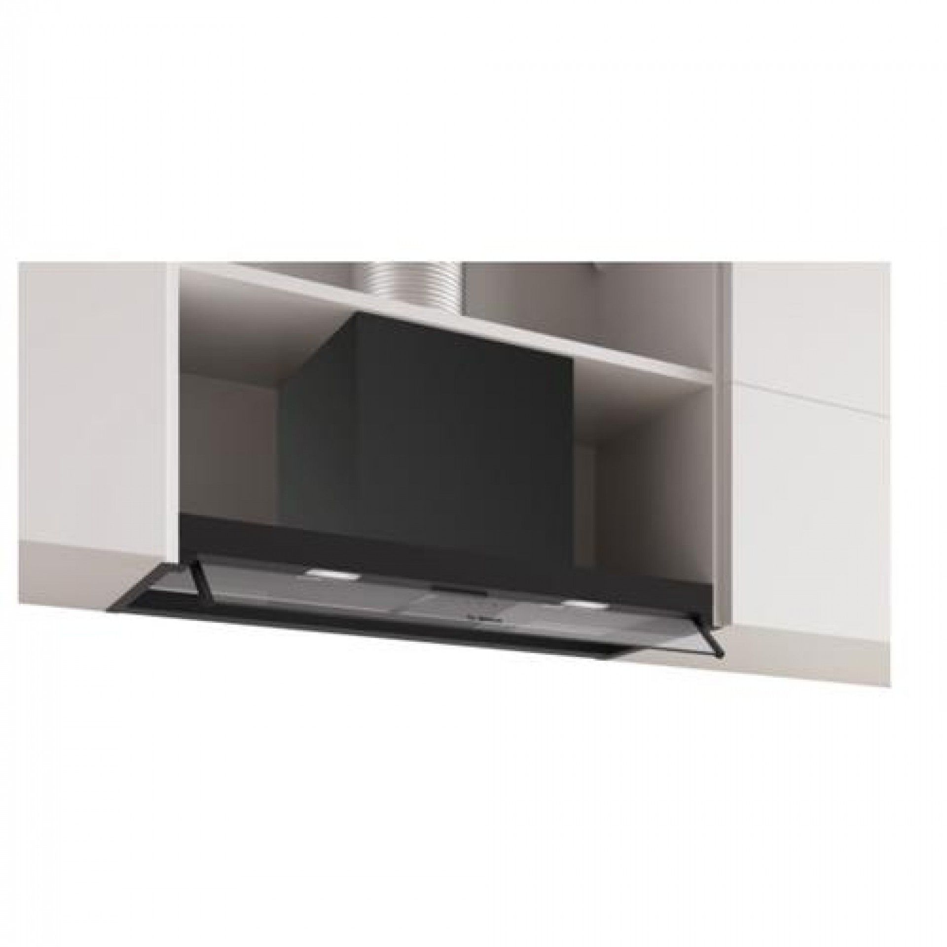 Serie 4 Chaminé com design integrado 80 cm DBB85CC60 Vidro, Preto mate