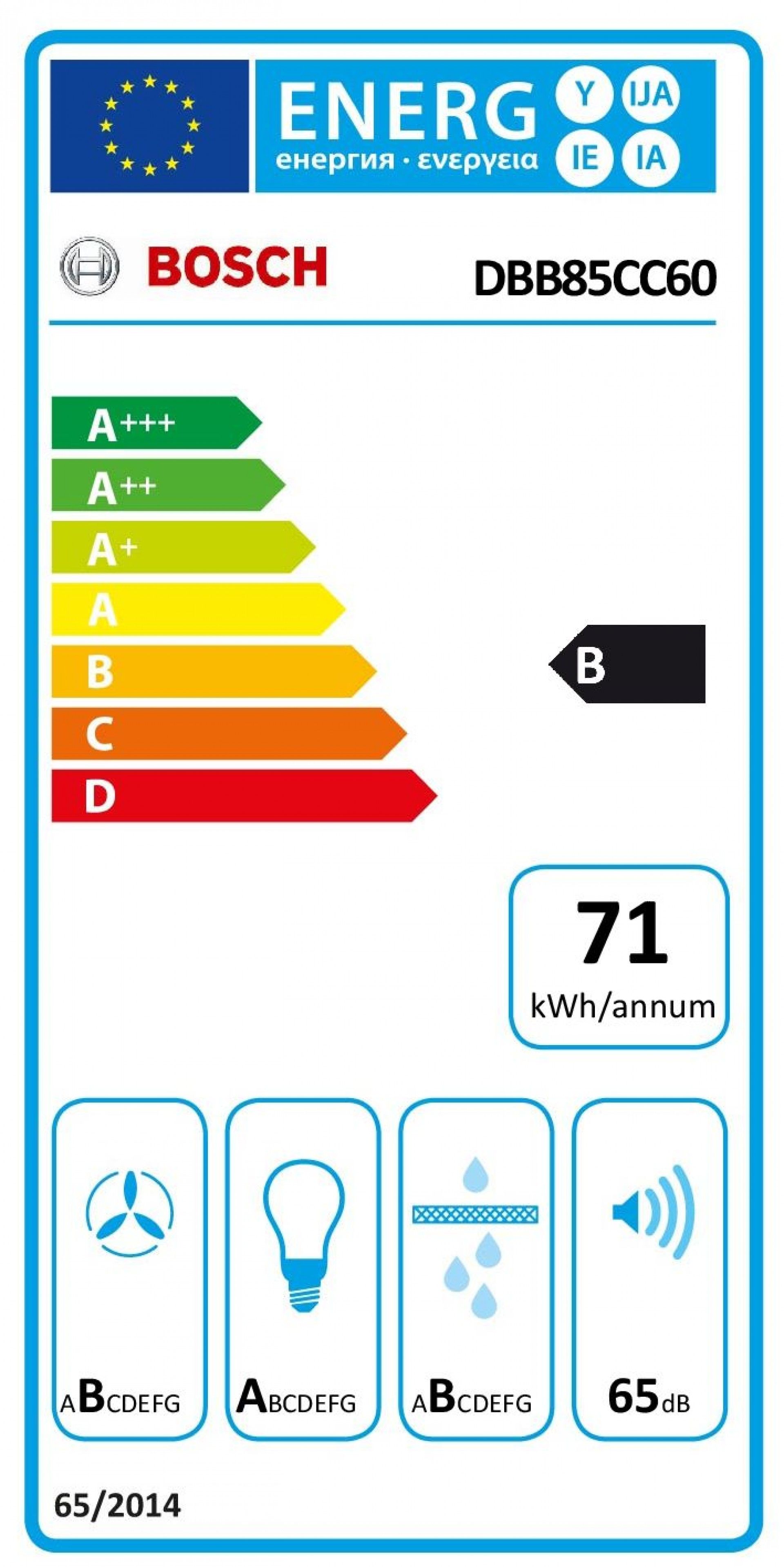 Serie 4 Chaminé com design integrado 80 cm DBB85CC60 Vidro, Preto mate