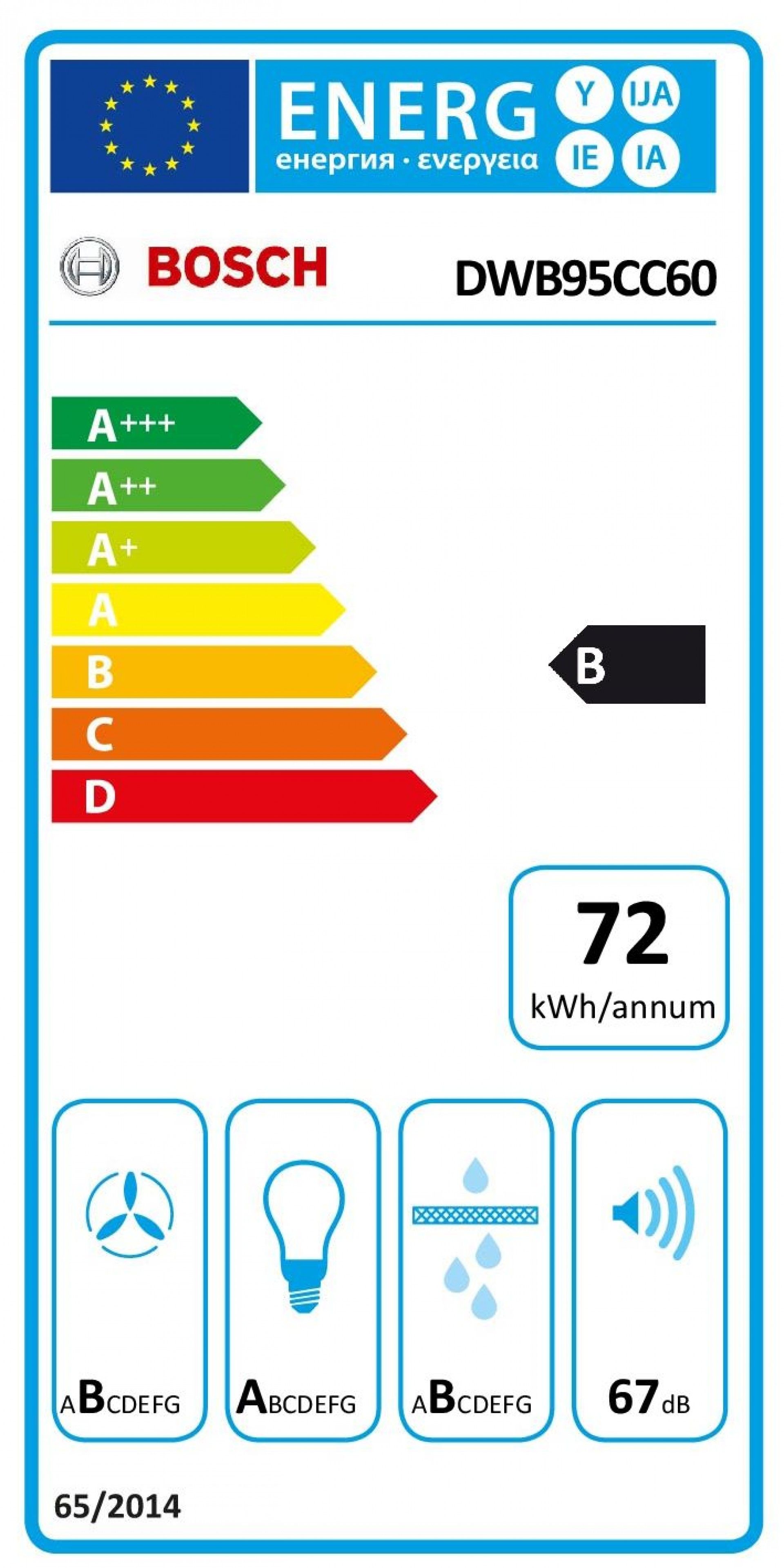 Serie 4 Chaminé de parede 90 cm Preto mate DWB95CC60