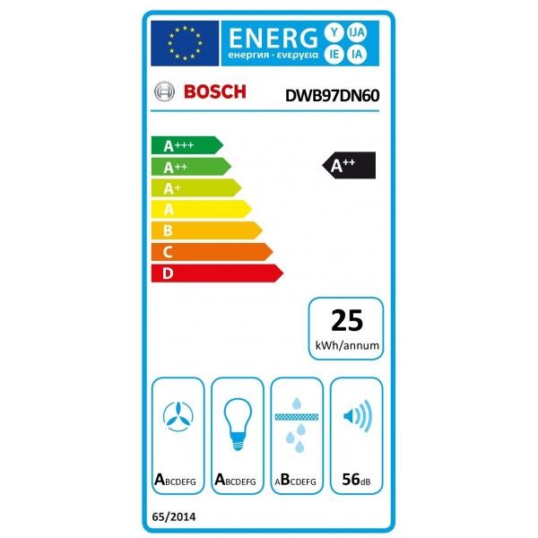 Serie 6 Chaminé de parede 90 cm Preto mate DWB97DN60 Serie 6 Chaminé de parede 90 cm Preto mate DWB97DN60