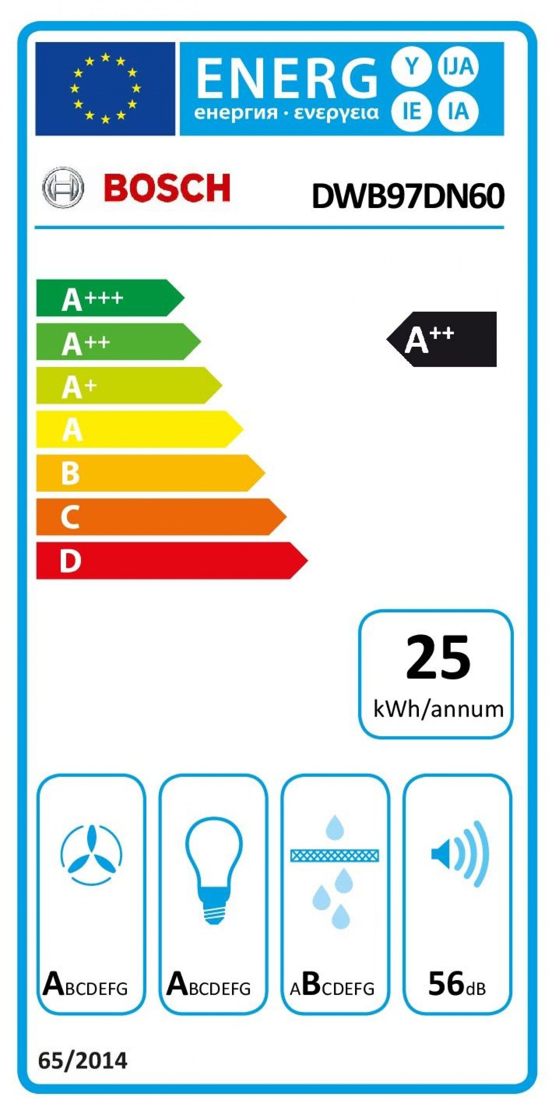 Serie 6 Chaminé de parede 90 cm Preto mate DWB97DN60