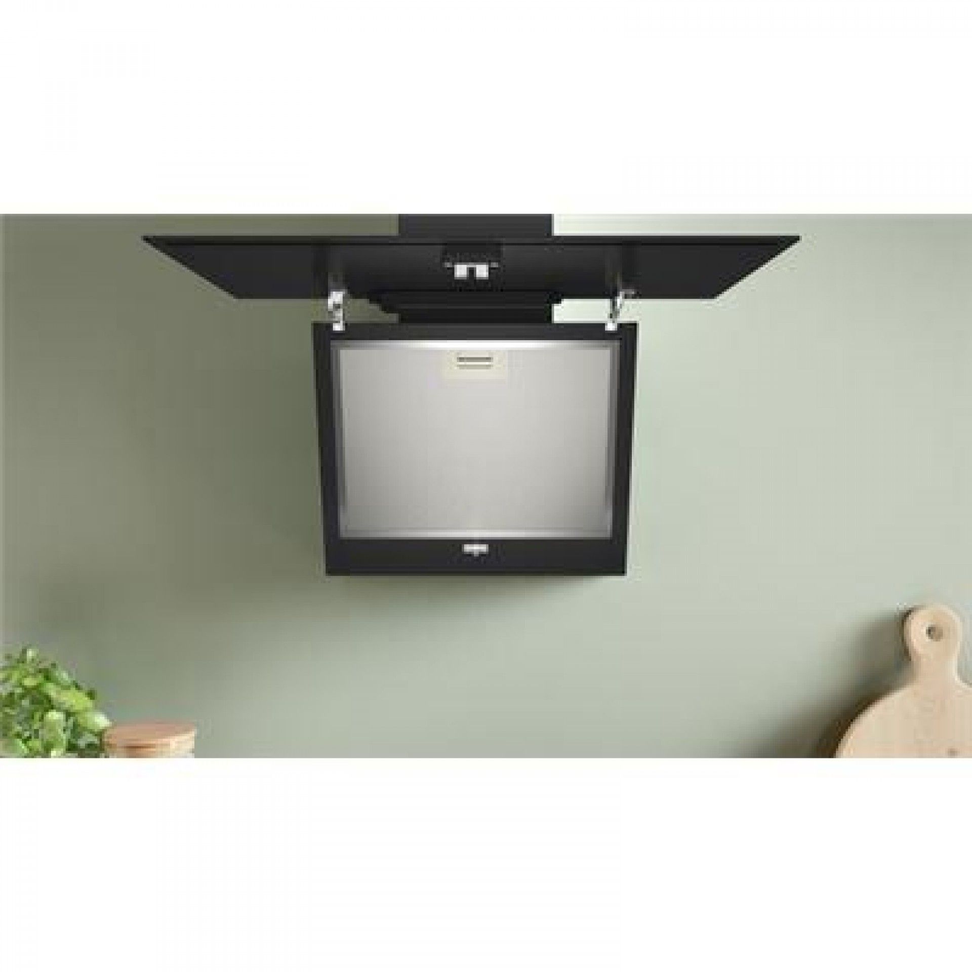 Serie 2 Chaminé de parede 60 cm Vidro preto, Preto DWK65DK60