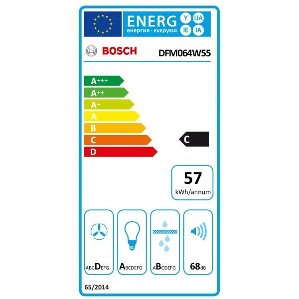 Exaustor telescópico 60 cm Metálico prateado BOSCH DFM064W55 Exaustor telescópico 60 cm Metálico prateado BOSCH DFM064W55