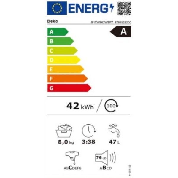 Máquina de Lavar Roupa Beko BM3WFU41041W Máquina de Lavar Roupa Beko BM3WFU41041W